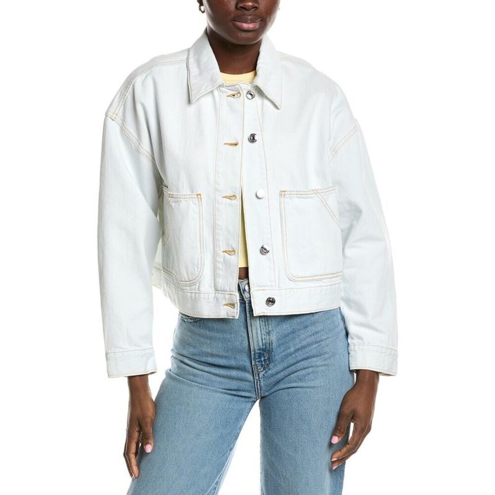 Frame Denim Womens  The Boxy Field Jacket, Blue